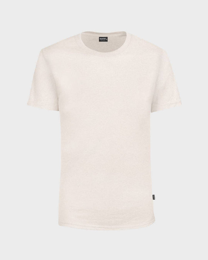 T-shirt donna antimacchia con logo avorio