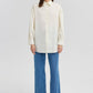 Camicia oversize beige con dettaglio manica