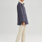 Felpa oversize con collo in pelliccia sintetica e mezza zip