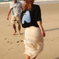 T-shirt oversize nera con stampa spray