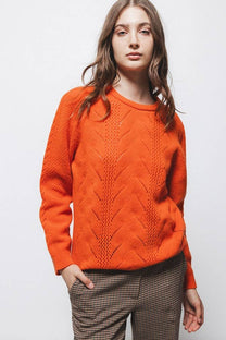 Maglione a maglia strutturata girocollo