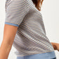 Polo in maglia jacquard in viscosa