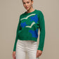 Maglione in maglia con fantasia camouflage