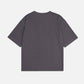 T-shirt oversize pesante tinta a pigmento color peltro