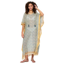 Caftano estivo lungo boho in cotone