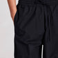 Pantaloni Astrid in popeline di cotone biologico neri