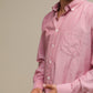 Camicia uomo a righe in cotone misto