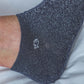 Calzini alla caviglia in cotone glitterato blu marino
