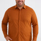 Camicia bronzo taglie forti da uomo easy iron