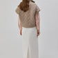 Gilet trapuntato imbottito color visone da donna