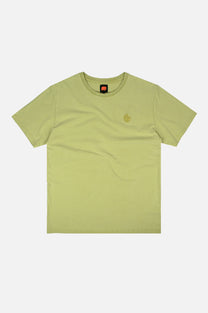 T-shirt pigmentata in cotone organico verde palma