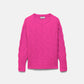 Maglione in maglia strutturata fucsia
