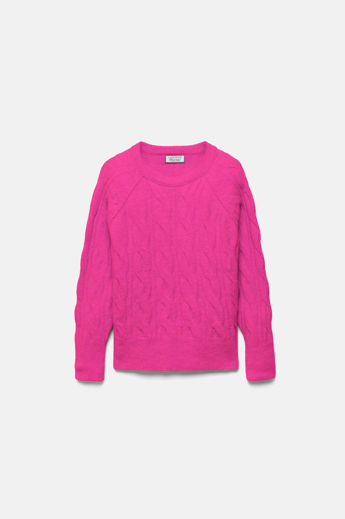 Maglione in maglia strutturata fucsia
