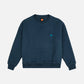 Felpa oversize donna in cotone organico blu Poseidon