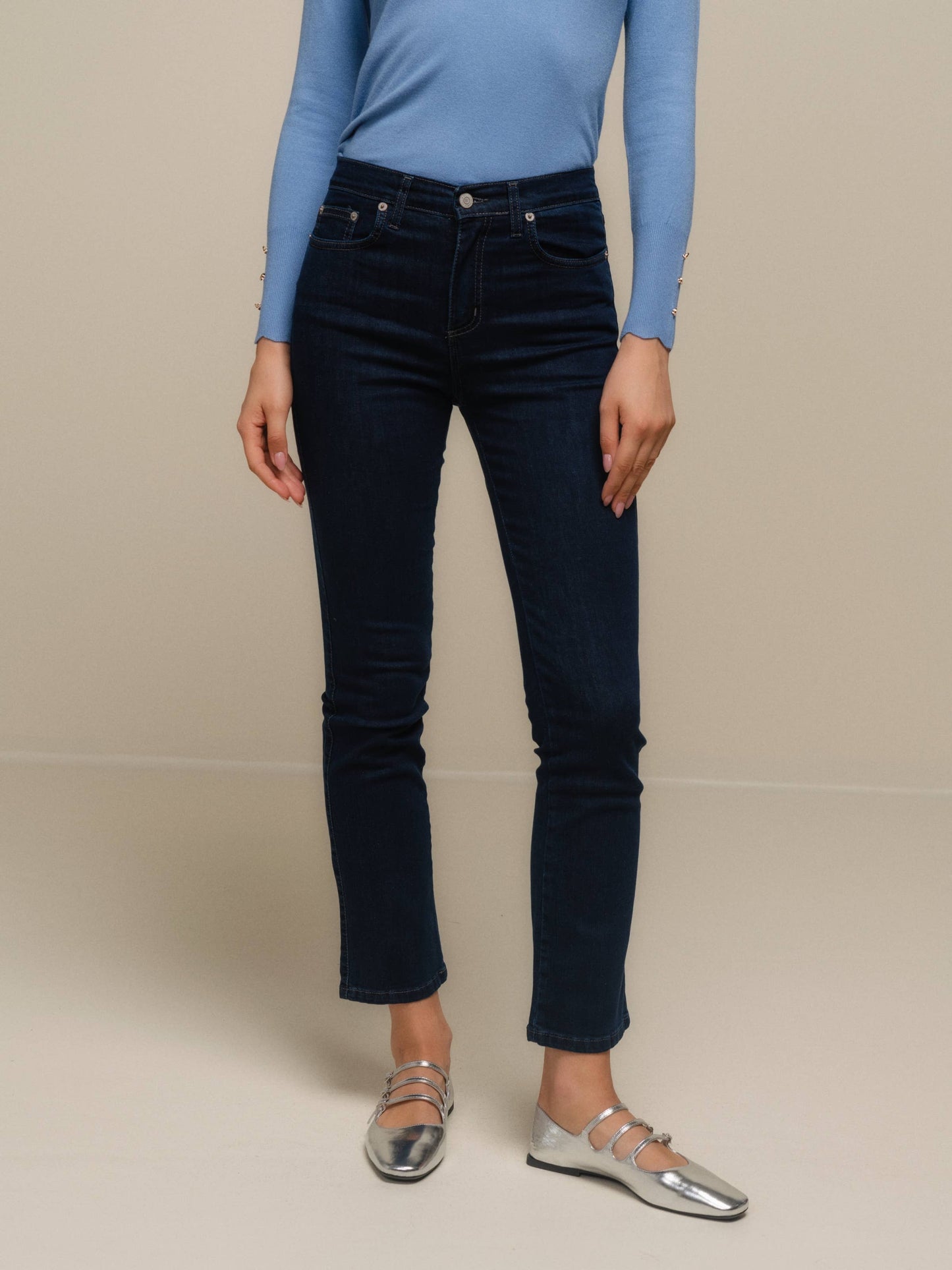 Jeans skinny da donna in denim