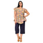 Camicetta estiva boho in voile di cotone con scollo a V