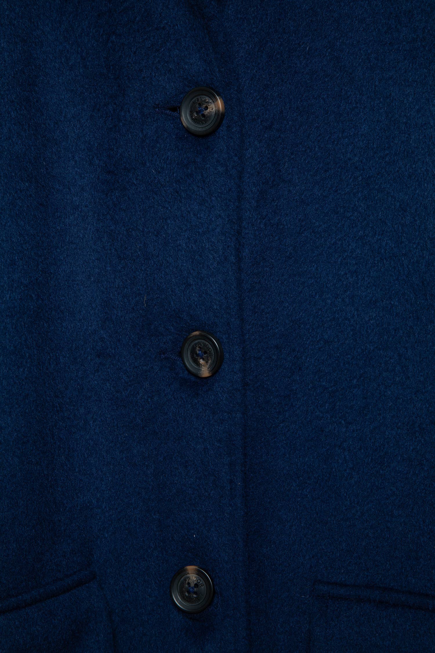 Cappotto lungo minimal blu navy