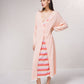 Cappotto lungo in maglia fine con scollo a V