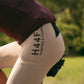 Culotte da ciclismo beige con bretelle