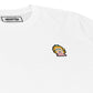 T-shirt bianca ricamata Princess Peach in cotone biologico