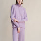 Maglione lungo dolcevita in misto cashmere con lavorazione 3D