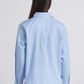 Camicia a righe in cotone azzurra