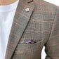 Blazer a quadri marrone Yves Enzo