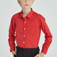 Camicia rossa bambino easy iron con taschino