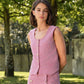 Gilet jacquard con bottoni