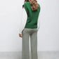 Pantaloni in maglia jacquard con motivo geometrico