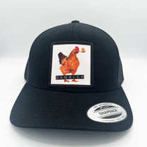 Berretto trucker regolabile con patch gallina