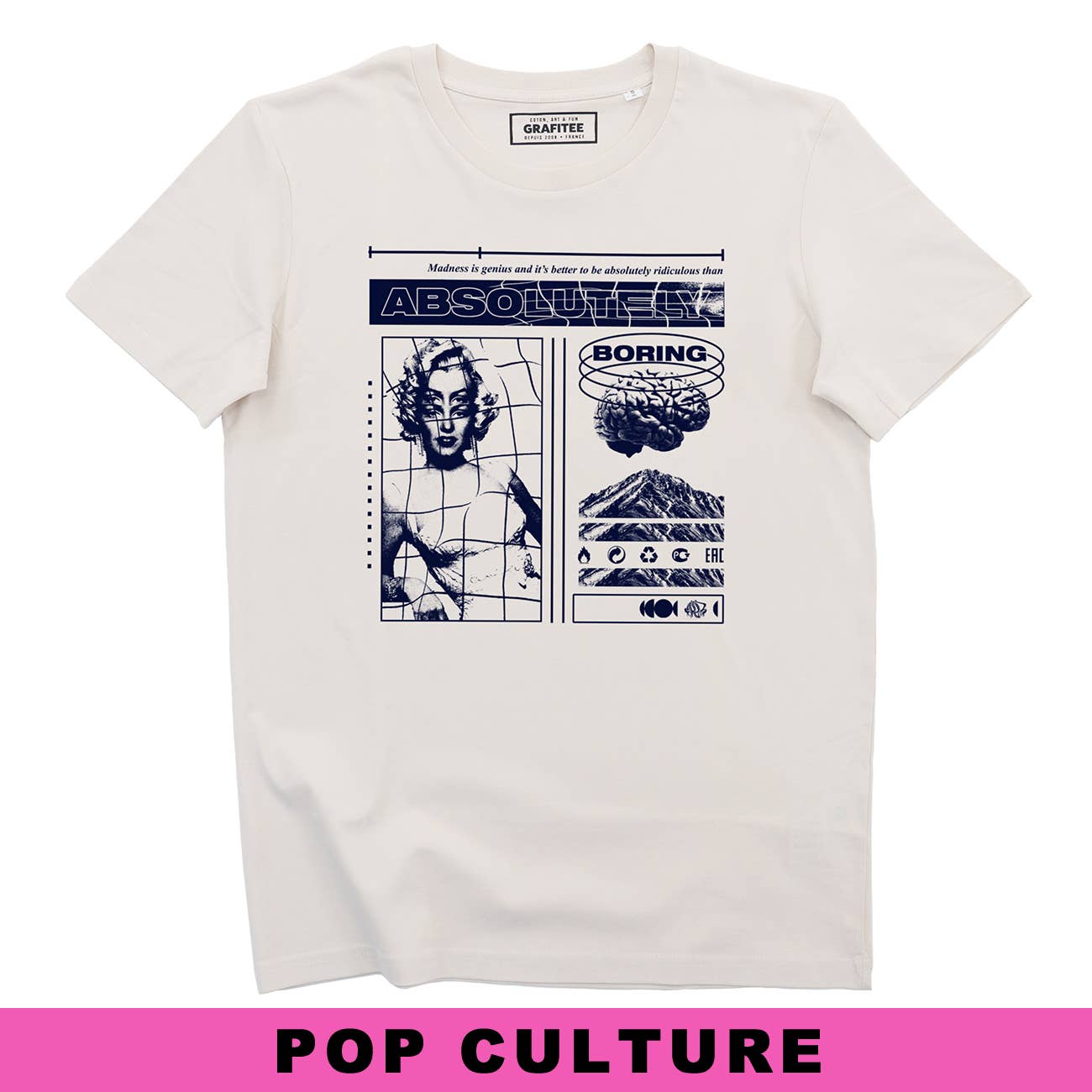 T-shirt unisex in cotone biologico con stampa pop culture