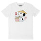 T-shirt unisex bianca con stampa food giapponese