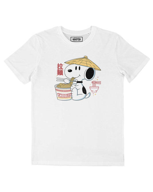 T-shirt unisex bianca con stampa food giapponese