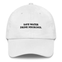 Cappellino da baseball ricamato "Save Water Drink Negronis"
