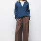 Pantaloni a gamba larga con stampa geometrica e coulisse