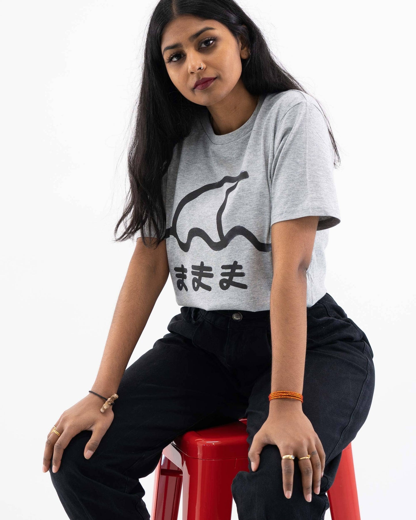 T-shirt unisex Mama con grafica giapponese in cotone biologico