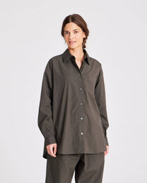 Camicia in popeline di cotone biologico GOTS Beluga