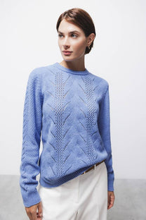 Maglione in Lana a Maglia Strutturata