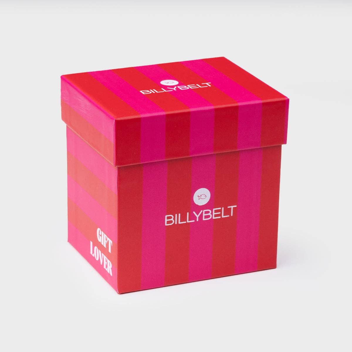 Scatola regalo duo a righe rosse e rosa