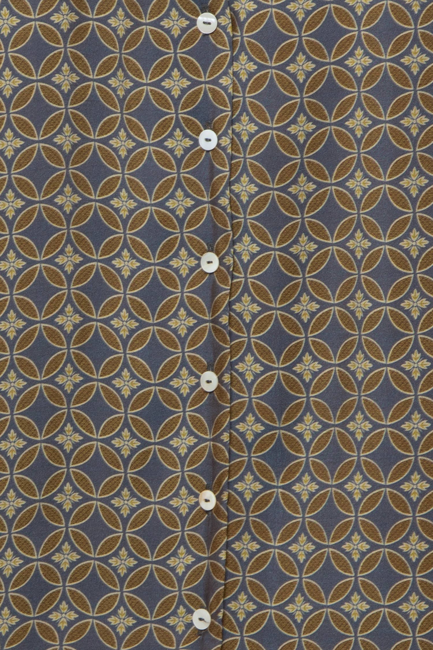 Blusa con motivo geometrico e scollo a V