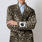 Cappotto lungo leopardato in cotone