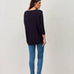 Maglia blu navy con scritta Dream e applicazioni