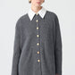 Cardigan lungo con bottoni dorati