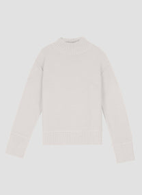 Maglione oversize in maglia calda écru