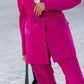 Blazer con cintura in velluto a coste