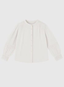 Camicia bianca con inserti in pizzo