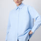 Camicia oversize in cotone azzurro