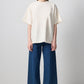 T-shirt in crepe oversize a maniche corte