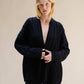 Cardigan Aran oversize in misto cashmere